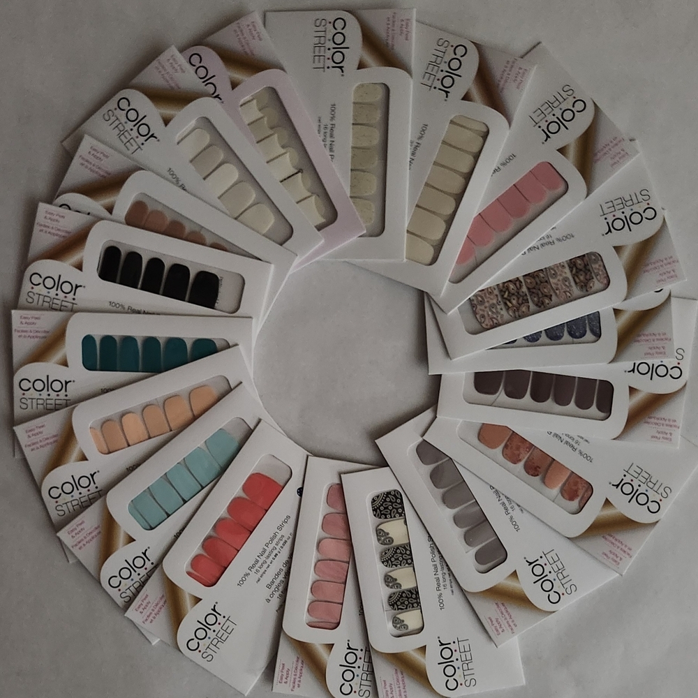 18 Sets of Color Street Press On Nail Strips